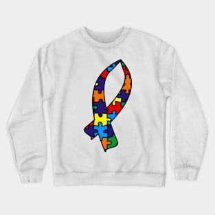 Autism Awareness Ribbon Crewneck Sweatshirt